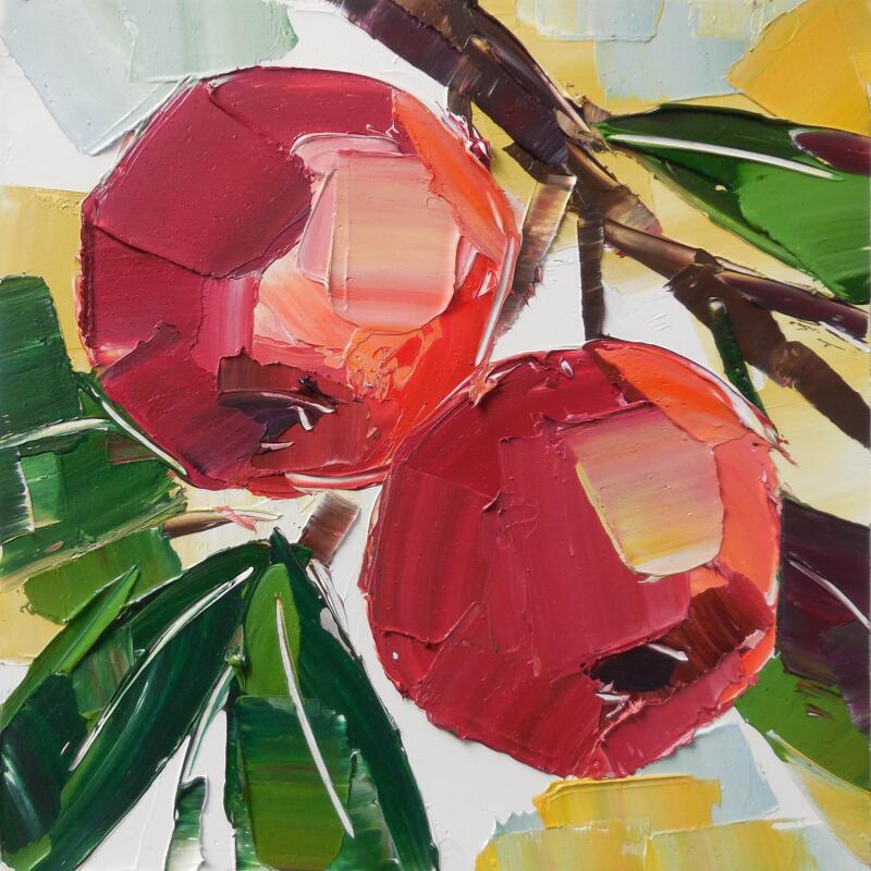 Painting Red Apples by Lunetskaya Elena | Painting Figurative Oil