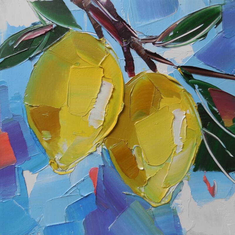 Peinture Lemons on a branch par Lunetskaya Elena | Tableau Figuratif Huile