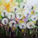 Peinture Sunny Dandelions par Lunetskaya Elena | Tableau Figuratif Paysages Nature Minimaliste Huile