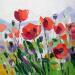 Peinture Wild poppies par Lunetskaya Elena | Tableau Figuratif Paysages Nature Huile