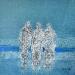 Peinture Allons vers le bleu par Escolier Odile | Tableau Figuratif Nature Scènes de vie Minimaliste Acrylique