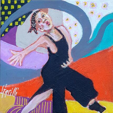 Peinture Danse contemporaine  par Garilli Nicole | Tableau Figuratif Acrylique Scènes de vie