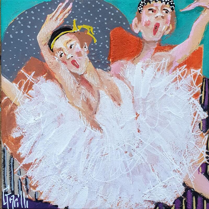 Painting ballerines d'un soir.  by Garilli Nicole | Painting Figurative Life style Acrylic