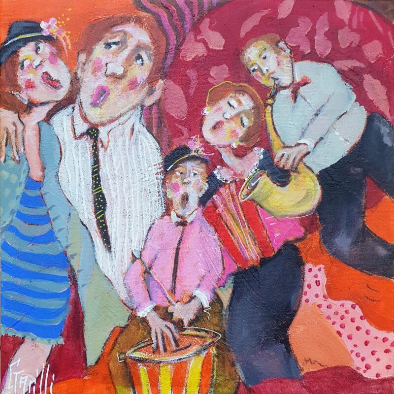 Peinture my great lover.  par Garilli Nicole | Tableau Figuratif Scènes de vie Acrylique