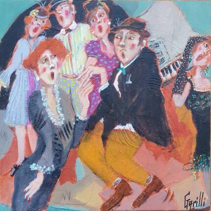 Peinture be bop on the dance floor  par Garilli Nicole | Tableau Figuratif Acrylique Scènes de vie