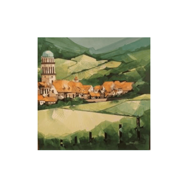 Peinture Vue sur Kaysersberg par Langlois Jean-Luc | Tableau