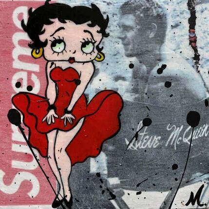 Painting Betty Boop by Marie G.  | Painting Pop-art Acrylic, Gluing, Wood Pop icons