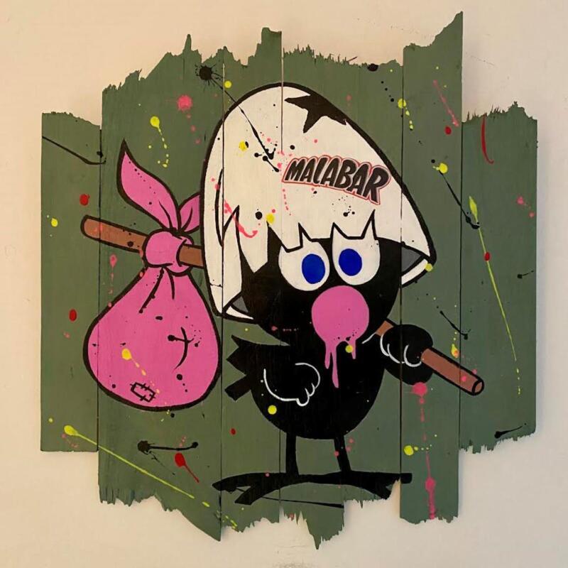 Painting z'adore les Malabar by Marie G.  | Painting Pop-art Pop icons Wood Acrylic