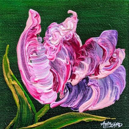 Peinture Tulipe rose  par Amblard Florence | Tableau Impressionnisme Acrylique Nature