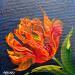 Peinture Tulipe orange  par Amblard Florence | Tableau Impressionnisme Nature Acrylique