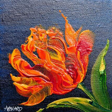 Peinture Tulipe orange  par Amblard Florence | Tableau Impressionnisme Acrylique Nature