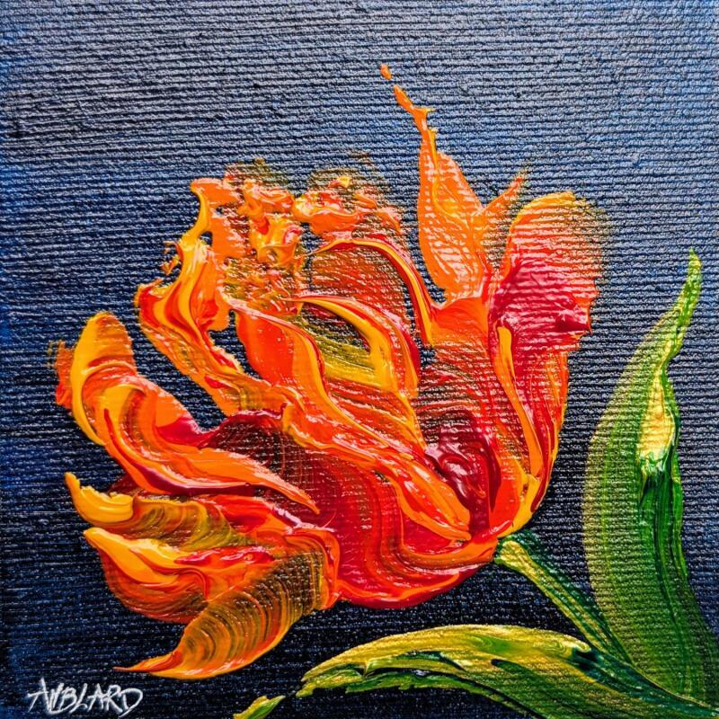 Peinture Tulipe orange  par Amblard Florence | Tableau Impressionnisme Nature Acrylique