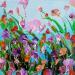 Peinture Envolée de jolies fleurs par Amblard Florence | Tableau Impressionnisme Nature Acrylique