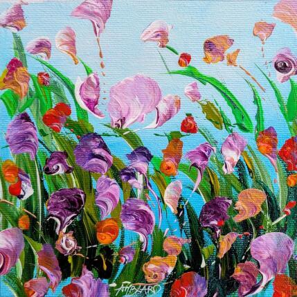 Peinture Envolée de jolies fleurs  par Amblard Florence | Tableau Impressionnisme Acrylique Nature