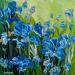 Gemälde Iris bleus sauvages  von Amblard Florence | Gemälde Impressionismus Natur Acryl