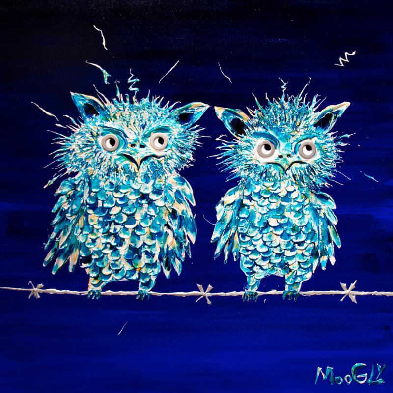 Peinture Désynchronisus par Moogly | Tableau Art Singulier Animaux Acrylique Résine Pigments
