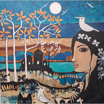 Painting La ceremonia de primavera by Arias Parera Almudena | Painting Naive art Acrylic, Gluing