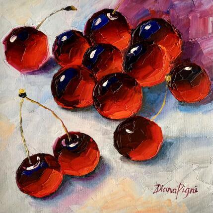 Peinture Cherry Delight par Pigni Diana | Tableau Impressionnisme Huile Natures mortes