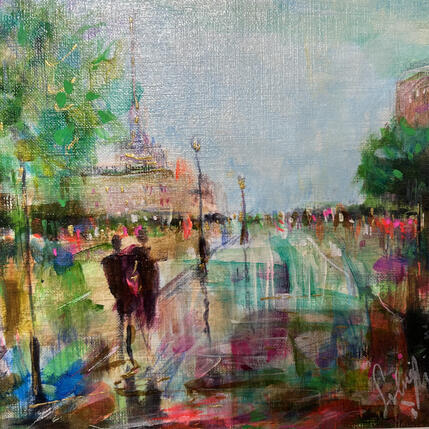 Painting Le champ de mars by Solveiga | Painting  Acrylic Pop icons