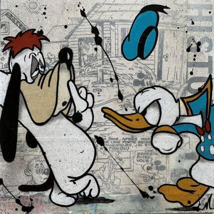 Peinture F2  Tais toi ! par Marie G.  | Tableau Pop-art Acrylique, Bois, Collage Icones Pop