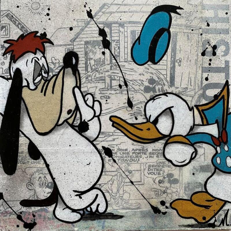 Peinture F2  Tais toi ! par Marie G.  | Tableau Pop-art Icones Pop Bois Acrylique Collage