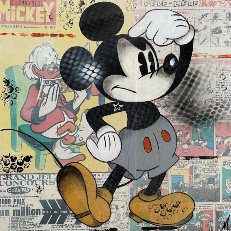 Peinture F4  pêle mêle par Marie G.  | Tableau Pop-art Icones Pop Bois Acrylique Collage