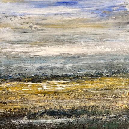 Peinture Au bord de la mer par Rocco Sophie | Tableau Art Singulier Acrylique, Collage, Sable