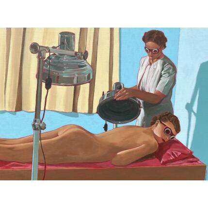 Peinture Sous le soleil, exactement .... par Gallardo Serge | Tableau Figuratif Acrylique Cinéma, Nu, Scènes de vie