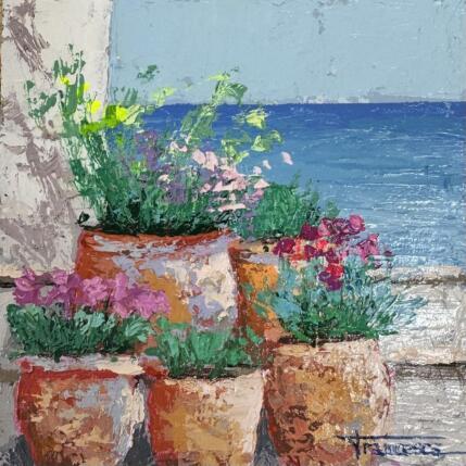 Painting F1 MACETAS Y FLORES by Escobar Francesca | Painting Figurative Acrylic Nature