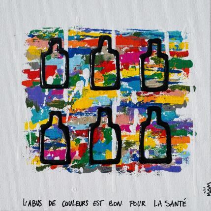 Peinture JOY BOTTLES par Mam | Tableau Pop-art Acrylique Icones Pop, Natures mortes, Société