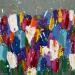 Peinture TULIPES par Mam | Tableau Pop-art Paysages Nature Natures mortes Acrylique