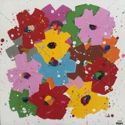 Peinture POP FLOWERS par Mam | Tableau Pop-art Acrylique Icones Pop, Nature, Natures mortes