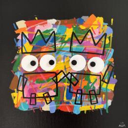 Peinture TWO POTES par Mam | Tableau Street Art Acrylique Icones Pop, Minimaliste, Scènes de vie