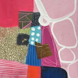 Painting ST25-0602 by Lau Blou | Painting Abstract Acrylic, Gluing