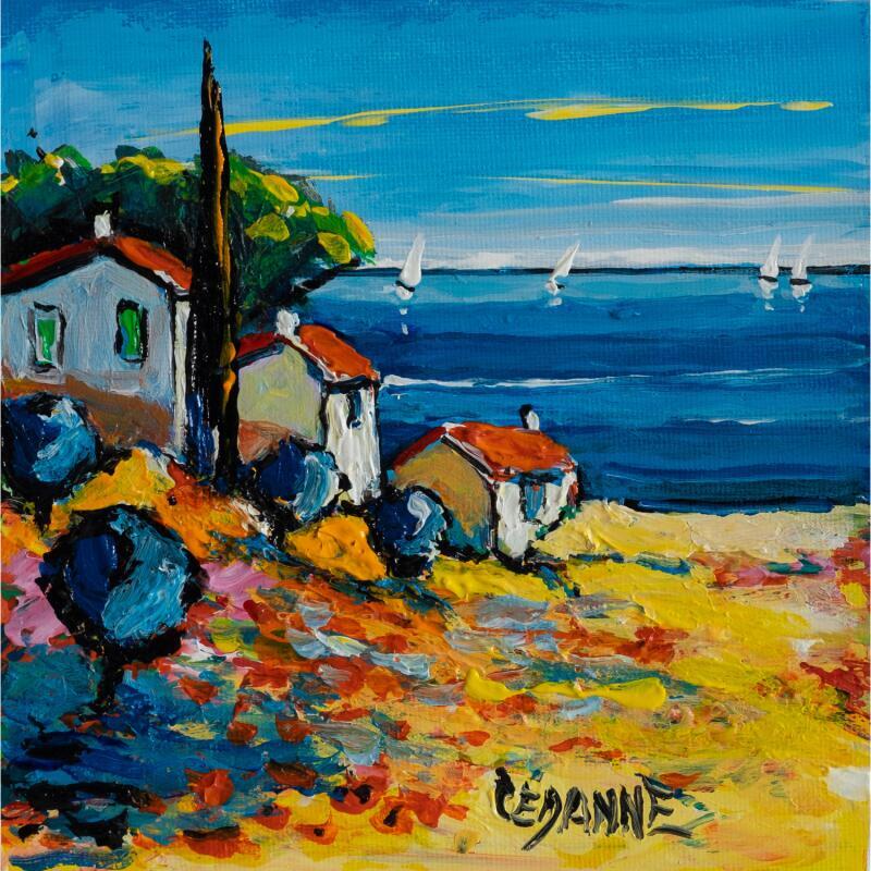 Painting Une belle journée d'été by Cédanne | Painting Figurative Landscapes Oil Acrylic