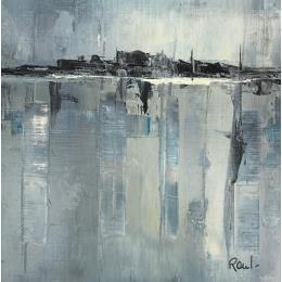 Painting Reflets marins 23 by Roussel Marie-Ange et Fanny | Painting Abstract Oil Marine