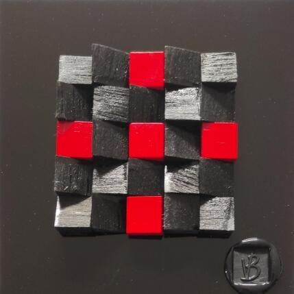 Painting Ota by Bauquel Véronique | Painting Abstract Acrylic, Gluing, Wood Minimalist