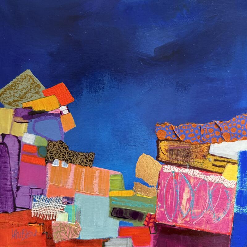 Painting La sentinelle by Lau Blou | Painting Abstract Acrylic Gluing