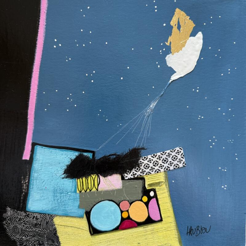 Peinture L'envol des petits tresors de M. Paul par Lau Blou | Tableau Abstrait Acrylique Collage