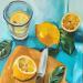 Pintura She brought lemonade, not answers por Ulrich Julia | Pintura Figurativo Aceite