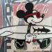 Painting F1 Mickey surf by Marie G.  | Painting Pop-art Pop icons Wood Acrylic Gluing