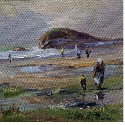 Peinture Mariscando I par Cabello Ruiz Jose | Tableau Figuratif Huile Nature