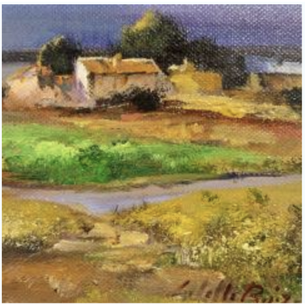 Painting  La tarde by Cabello Ruiz Jose | Painting Figurative Oil Landscapes