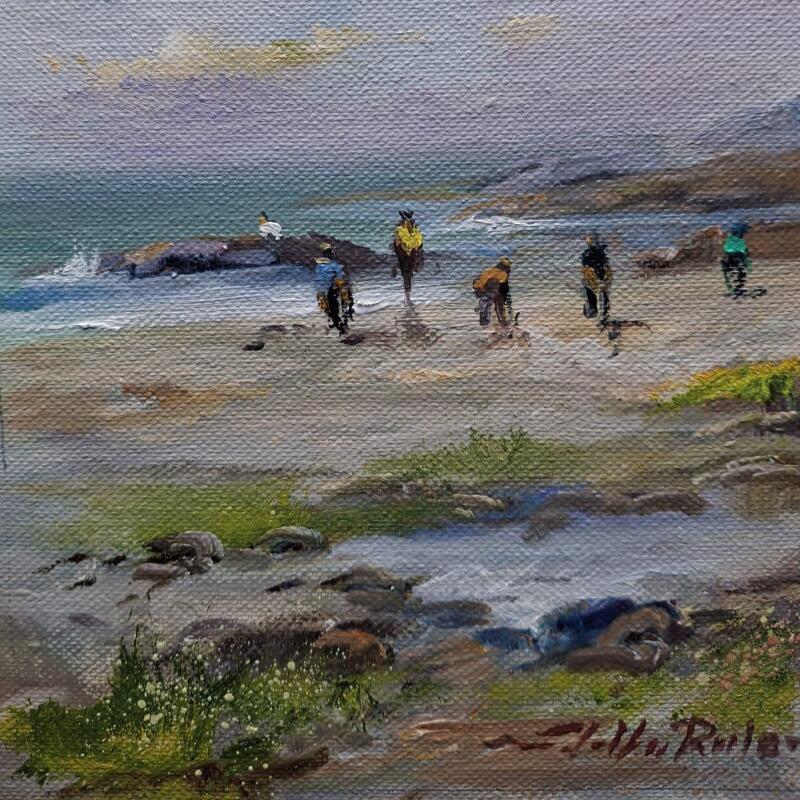 Painting  Mariscando   II by Cabello Ruiz Jose | Painting Figurative Landscapes Oil