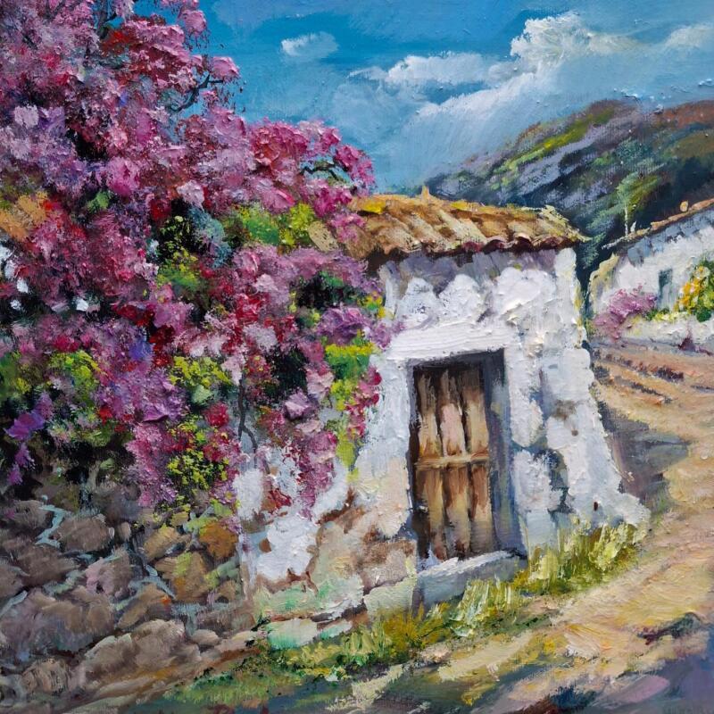 Painting  Rincon florido by Cabello Ruiz Jose | Painting Figurative Landscapes Oil