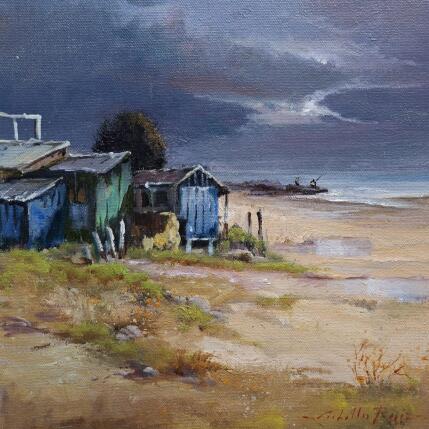 Pintura  Casas de pescadores por Cabello Ruiz Jose | Pintura Figurativo Aceite Paisajes
