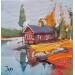 Painting Petit chalet en bord de lac  by Joro | Painting Figurative Urban Oil