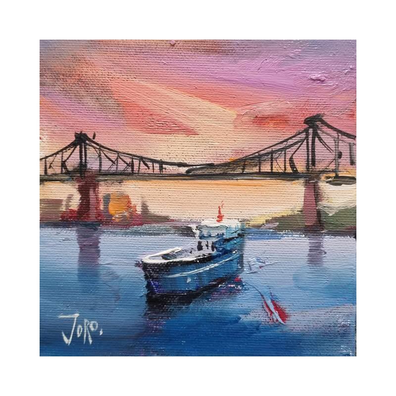 Painting Le pont Jacques Cartier by Joro | Painting Figurative Urban Oil