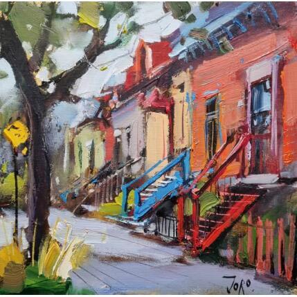 Painting La beauté de Montréal by Joro | Painting Figurative Oil Urban