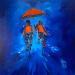 Painting Sous une petite pluie by Raffin Christian | Painting Figurative Life style Oil